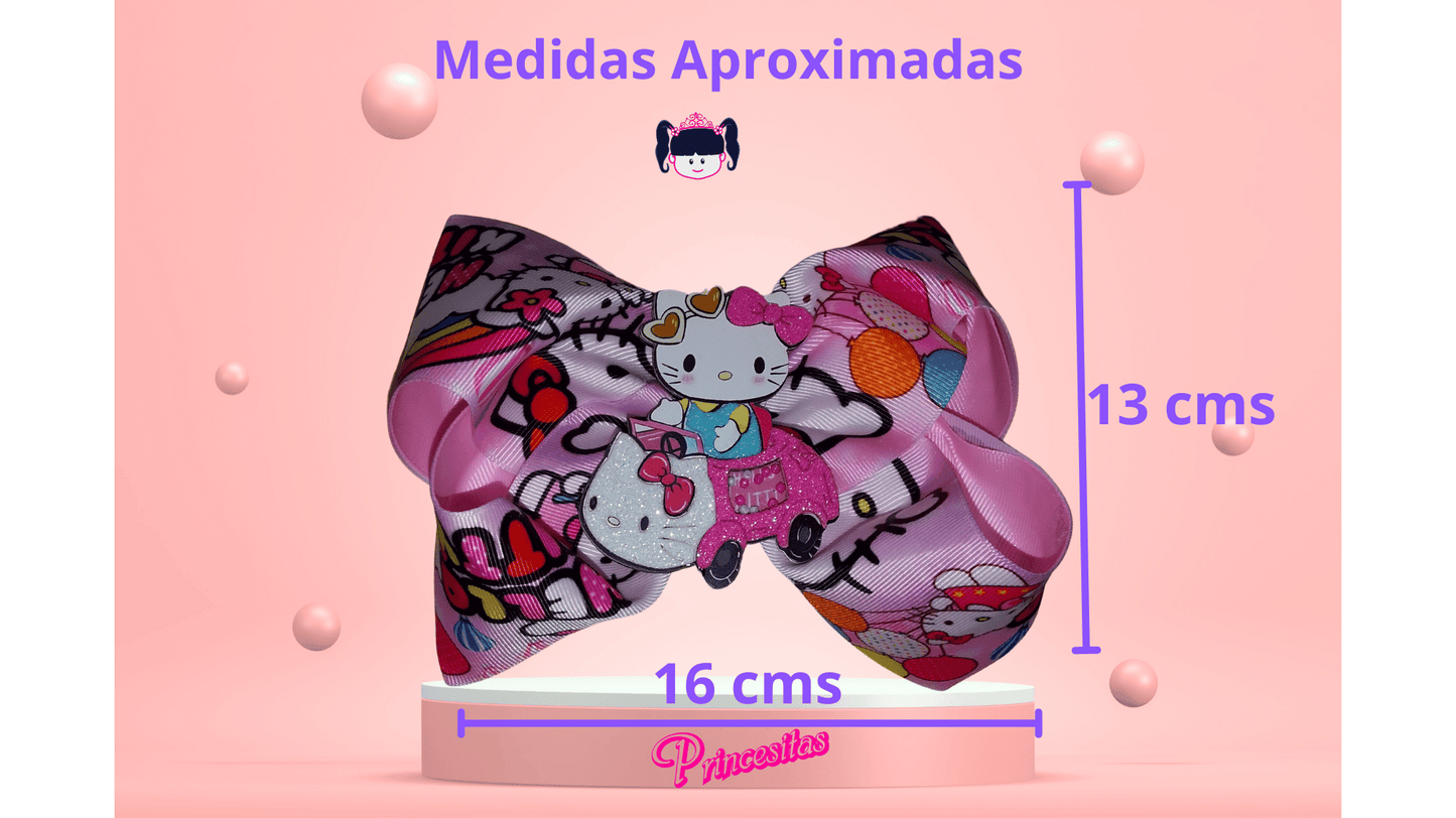 Moño de Hello Kitty listón Rosa