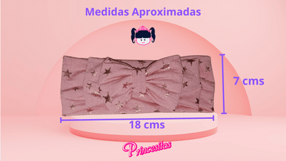 Diadema para Bebe de Licra Rosa