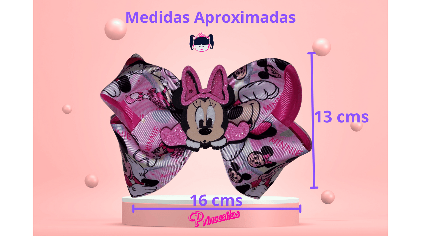 Moño de Minnie Mouse Bebe listón caritas