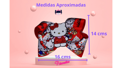 Moño de Hello Kitty listón Rojo